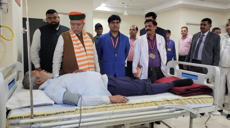 केन्द्रीय विधि एवं न्याय मंत्री ने बीकानेर के कर्मचारी राज्य बीमा निगम अस्पताल का किया औचक निरीक्षण