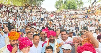 आरएलपी सुप्रीमो हनुमान बेनीवाल का भरतपुर दौरा, पथैना में ग्रामीणों ने किया भव्य स्वागत