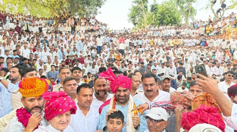 आरएलपी सुप्रीमो हनुमान बेनीवाल का भरतपुर दौरा, पथैना में ग्रामीणों ने किया भव्य स्वागत