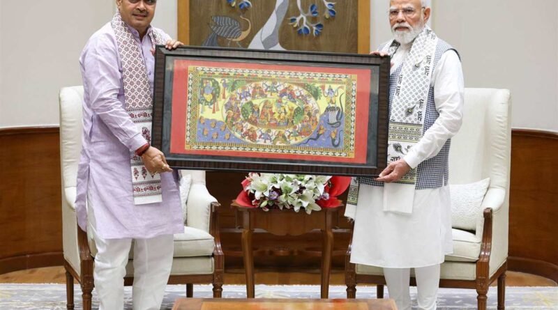मुख्यमंत्री की प्रधानमंत्री नरेन्द्र मोदी से शिष्टाचार भेंट